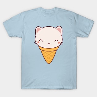 Kawaii Cute Cat Ice Cream T-Shirt